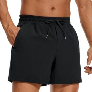 CRZ YOGA Men's Linerless Workout Shorts - 5'' Sports Athletic Gym Pockets NEW